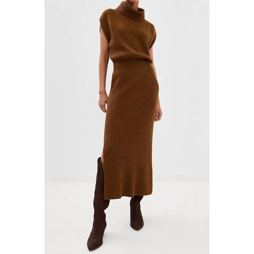 NEW SPLENDID marigold sweater dress in dark saddle - Picture 6 of 6